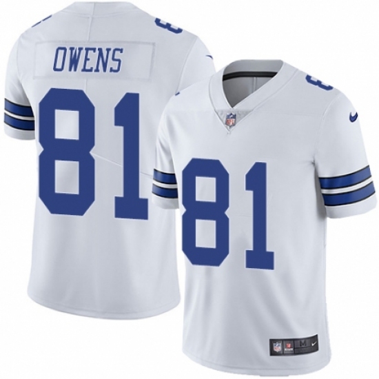 Men's Nike Dallas Cowboys #81 Terrell Owens White Vapor Untouchable Limited Player NFL Jersey - Ujersey