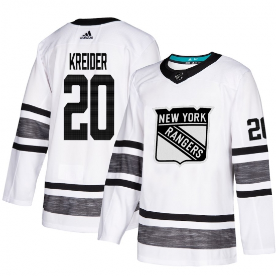 Men's Adidas New York Rangers #20 Chris Kreider White 2019 All-Star Game Parley Authentic Stitched NHL Jersey - Ujersey