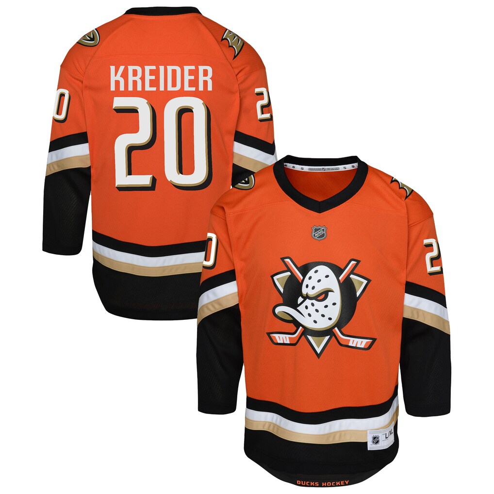 Youth Anaheim Ducks Chris Kreider Outerstuff Orange Home Replica Jersey - Ujersey NFL Shop