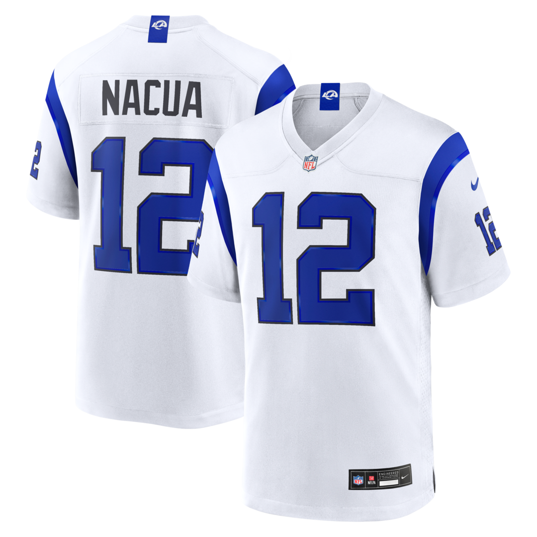 Men's Los Angeles Rams Puka Nacua Nike Fearsome White Game Jersey - Ujersey