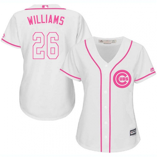 Women's Majestic Chicago Cubs #26 Billy Williams Authentic White Fashion MLB Jersey - Ujersey