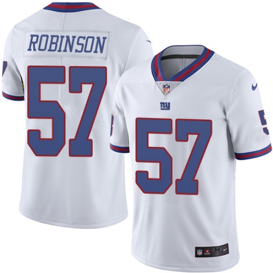 Youth Nike New York Giants #57 Keenan Robinson Limited White Rush Vapor Untouchable NFL Jersey - Ujersey