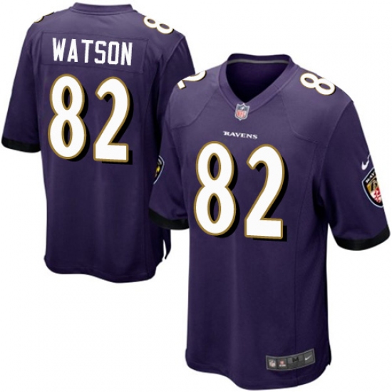 Men's Nike Baltimore Ravens #82 Benjamin Watson Game Purple Team Color NFL Jersey - Ujersey