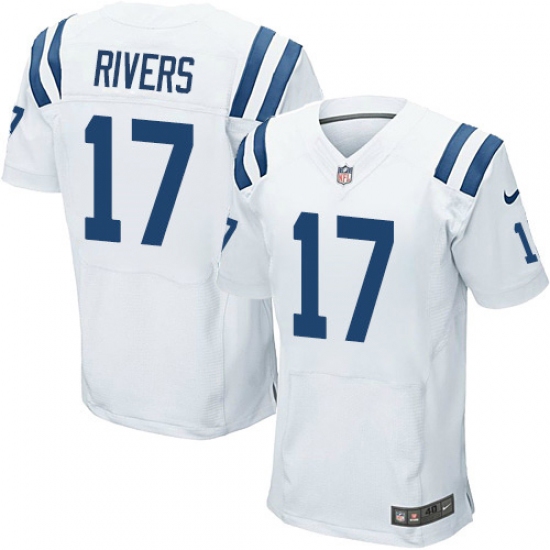 Men's Nike Indianapolis Colts #17 Philip Rivers White Stitched NFL New Elite Jersey - Ujersey