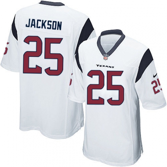 Men's Nike Houston Texans #25 Kareem Jackson Game White NFL Jersey - Ujersey