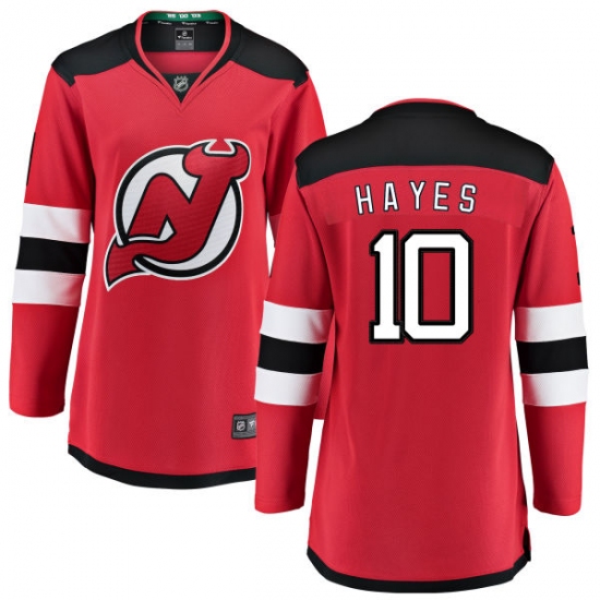 Women's New Jersey Devils #10 Jimmy Hayes Fanatics Branded Red Home Breakaway NHL Jersey - Ujersey