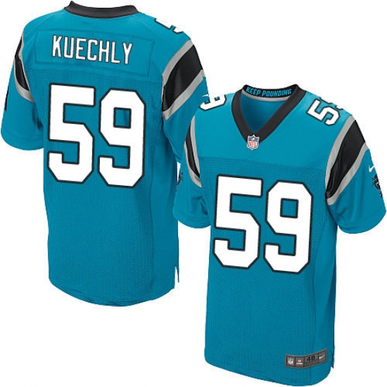 Men's Nike Carolina Panthers #59 Luke Kuechly Elite Blue Alternate NFL Jersey - Ujersey