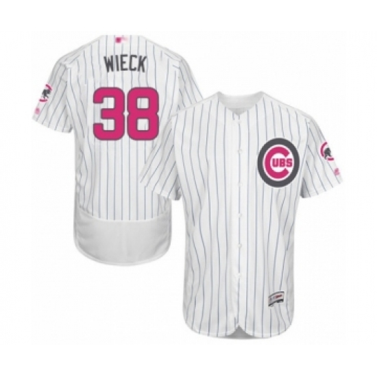 Men's Chicago Cubs #38 Brad Wieck Authentic White 2016 Mother's Day Fashion Flex Base Baseball Player Jersey - Ujersey