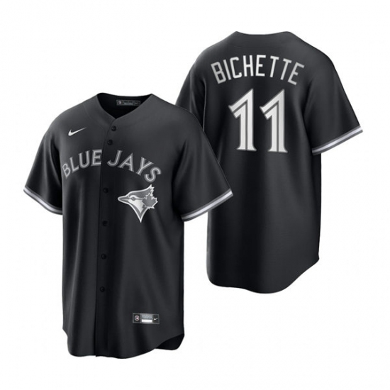 Men's Toronto Blue Jays #11 Bo Bichette Black Stitched MLB Cool Base Nike Jersey - Ujersey