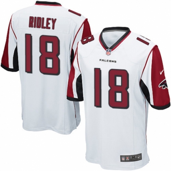 Men's Nike Atlanta Falcons #18 Calvin Ridley Game White NFL Jersey - Ujersey