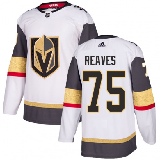 Men's Adidas Vegas Golden Knights #75 Ryan Reaves Authentic White Away NHL Jersey - Ujersey