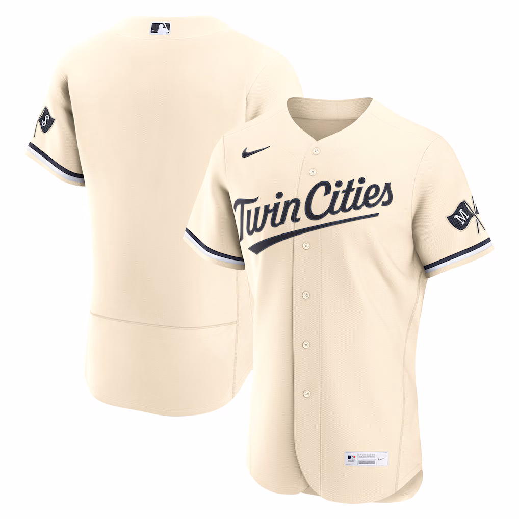 Men's Minnesota Twins Nike Cream Alternate Authentic Jersey - Ujersey