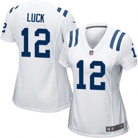 Women's Nike Indianapolis Colts #12 Andrew Luck Game White NFL Jersey - Ujersey