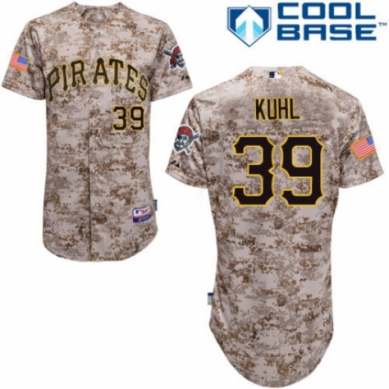 Men's Majestic Pittsburgh Pirates #39 Chad Kuhl Authentic Camo Alternate Cool Base MLB Jersey - Ujersey