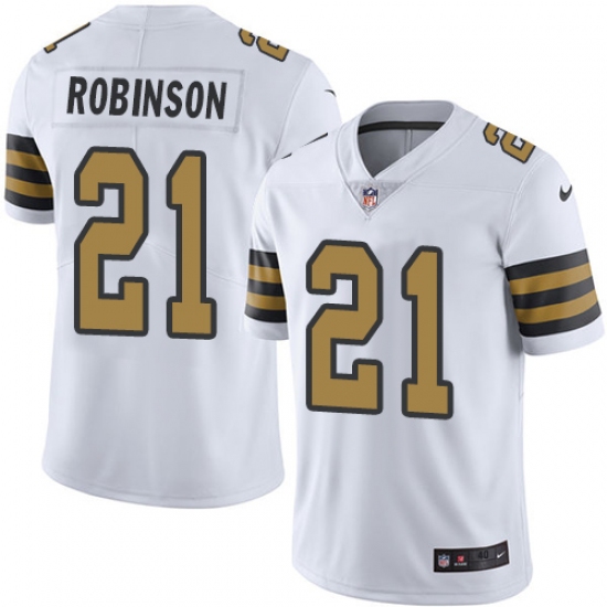 Men's Nike New Orleans Saints #21 Patrick Robinson Limited White Rush Vapor Untouchable NFL Jersey - Ujersey