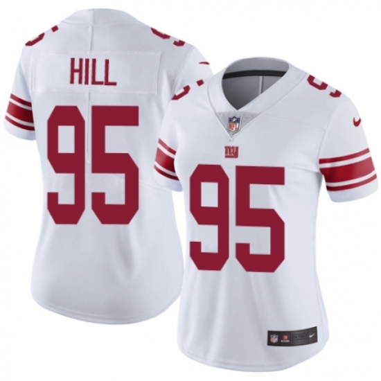 Women's Nike New York Giants #95 B.J. Hill White Vapor Untouchable Limited Player NFL Jersey - Ujersey