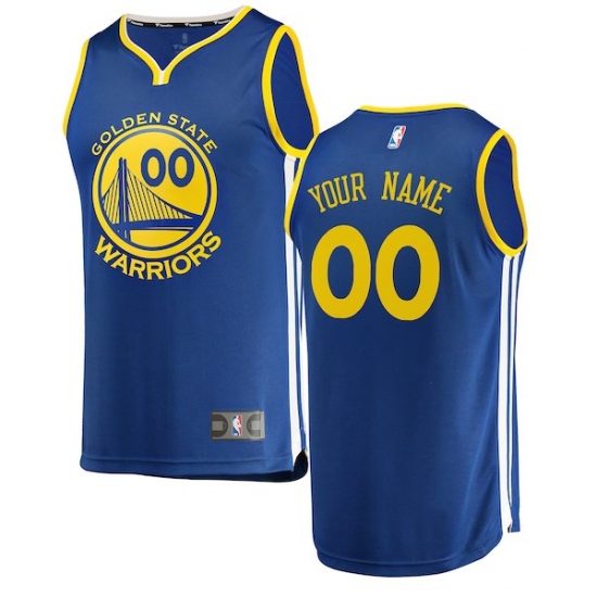 Men's Golden State Warriors Fanatics Branded Royal Fast Break Custom Replica Jersey - Icon Edition - Ujersey