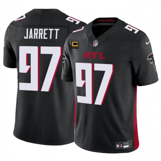 Men's Atlanta Falcons #97 Grady Jarrett Black 2024 F.U.S.E With 4-Star C Vapor Untouchable Limited Stitched Football Jersey - Ujersey