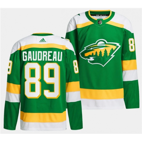 Men's Minnesota Wild #89 Frederick Gaudreau Green 2023-24 Stitched Jersey - Ujersey