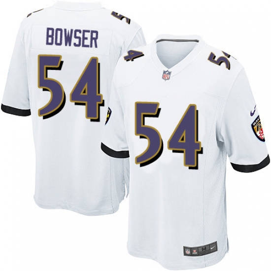 Men's Nike Baltimore Ravens #54 Tyus Bowser Game White NFL Jersey - Ujersey