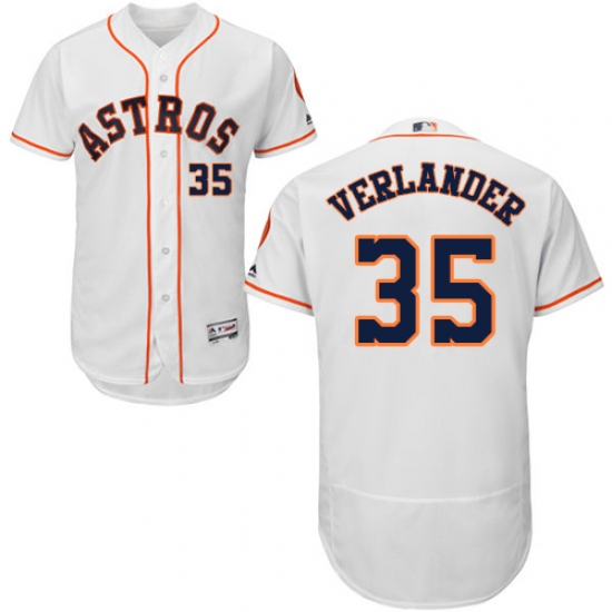 Men's Majestic Houston Astros #35 Justin Verlander White Flexbase Authentic Collection MLB Jersey - Ujersey