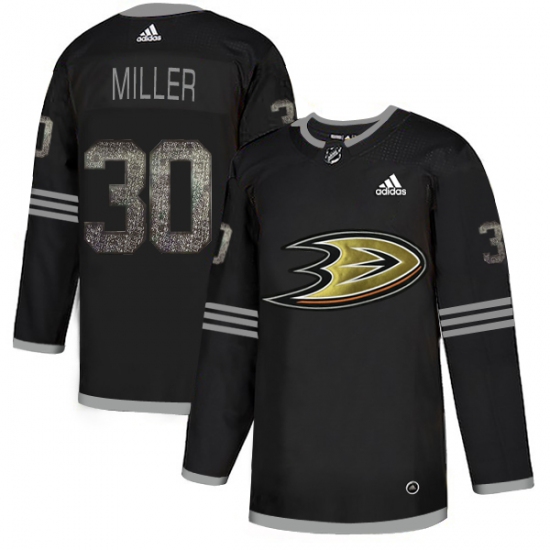 Men's Adidas Anaheim Ducks #30 Ryan Miller Black Authentic Classic Stitched NHL Jersey - Ujersey
