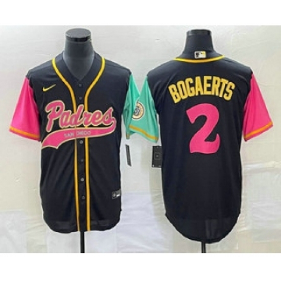 Men's San Diego Padres #2 Xander Bogaerts Black NEW 2023 City Connect Cool Base Stitched Jersey