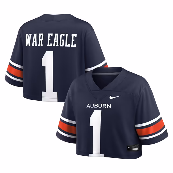 Women's Nike Navy Auburn Tigers Game Crop Top Jersey - Ujersey