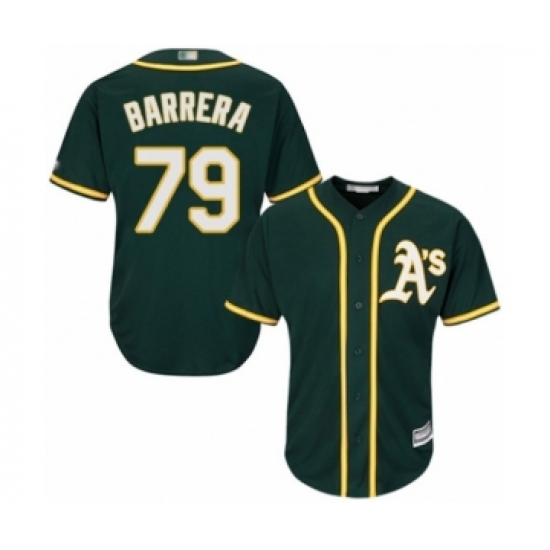 Youth Oakland Athletics #79 Luis Barrera Authentic Green Alternate 1 Cool Base Baseball Player Jersey - Ujersey