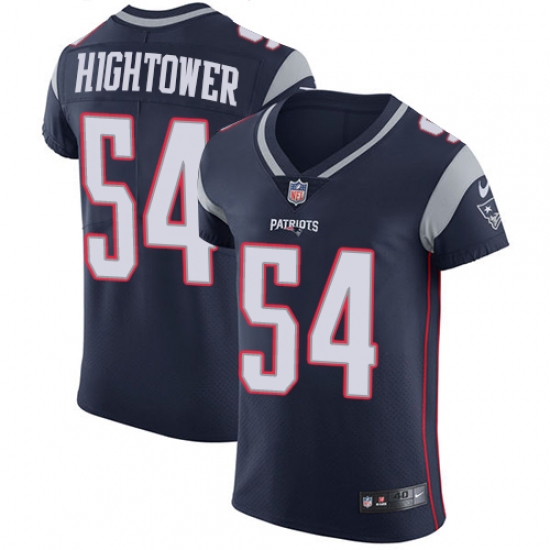 Men's Nike New England Patriots #54 Dont'a Hightower Navy Blue Team Color Vapor Untouchable Elite Player NFL Jersey - Ujersey
