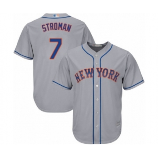 Youth New York Mets #7 Marcus Stroman Authentic Grey Road Cool Base Baseball Jersey - Ujersey