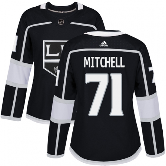 Women's Adidas Los Angeles Kings #71 Torrey Mitchell Authentic Black Home NHL Jersey - Ujersey
