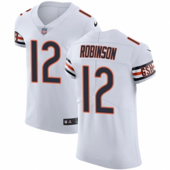 Men's Nike Chicago Bears #12 Allen Robinson White Vapor Untouchable Elite Player NFL Jersey - Ujersey