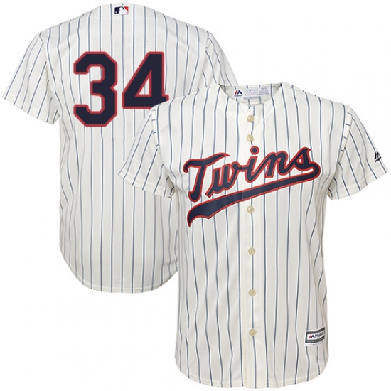 Youth Majestic Minnesota Twins #34 Kirby Puckett Authentic Cream Alternate Cool Base MLB Jersey - Ujersey