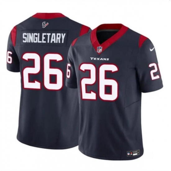 Men's Houston Texans #26 Devin Singletary Navy 2023 F.U.S.E. Vapor Untouchable Football Stitched Jersey - Ujersey