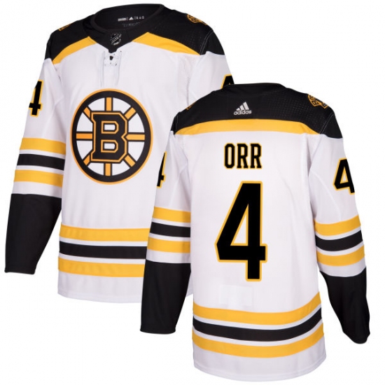 Women's Adidas Boston Bruins #4 Bobby Orr Authentic White Away NHL Jersey - Ujersey