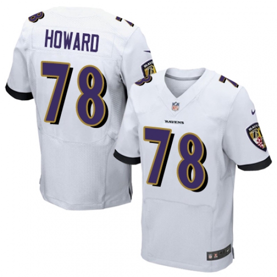 Men's Nike Baltimore Ravens #78 Austin Howard Elite White NFL Jersey - Ujersey