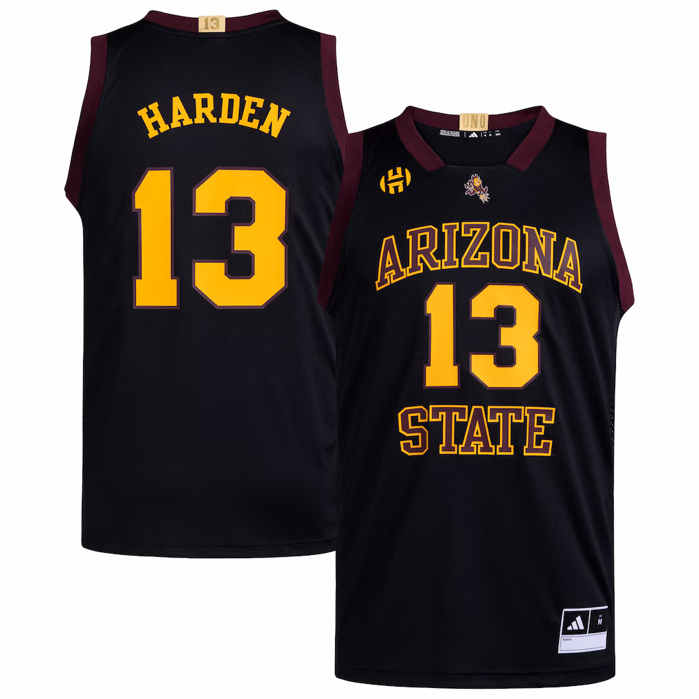 Men's adidas James Harden Black Arizona State Sun Devils Replica Swingman Jersey