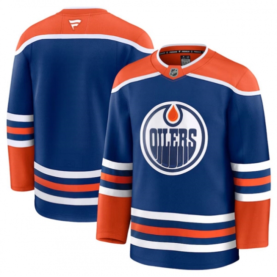 Men's Edmonton Oilers Blank Royal 2024-25 Home Stitched Hockey Jersey - Ujersey