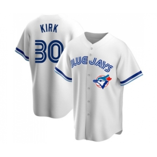 Men's Toronto Blue Jays #30 Alejandro Kirk White Cool Base Stitched Jersey - Ujersey