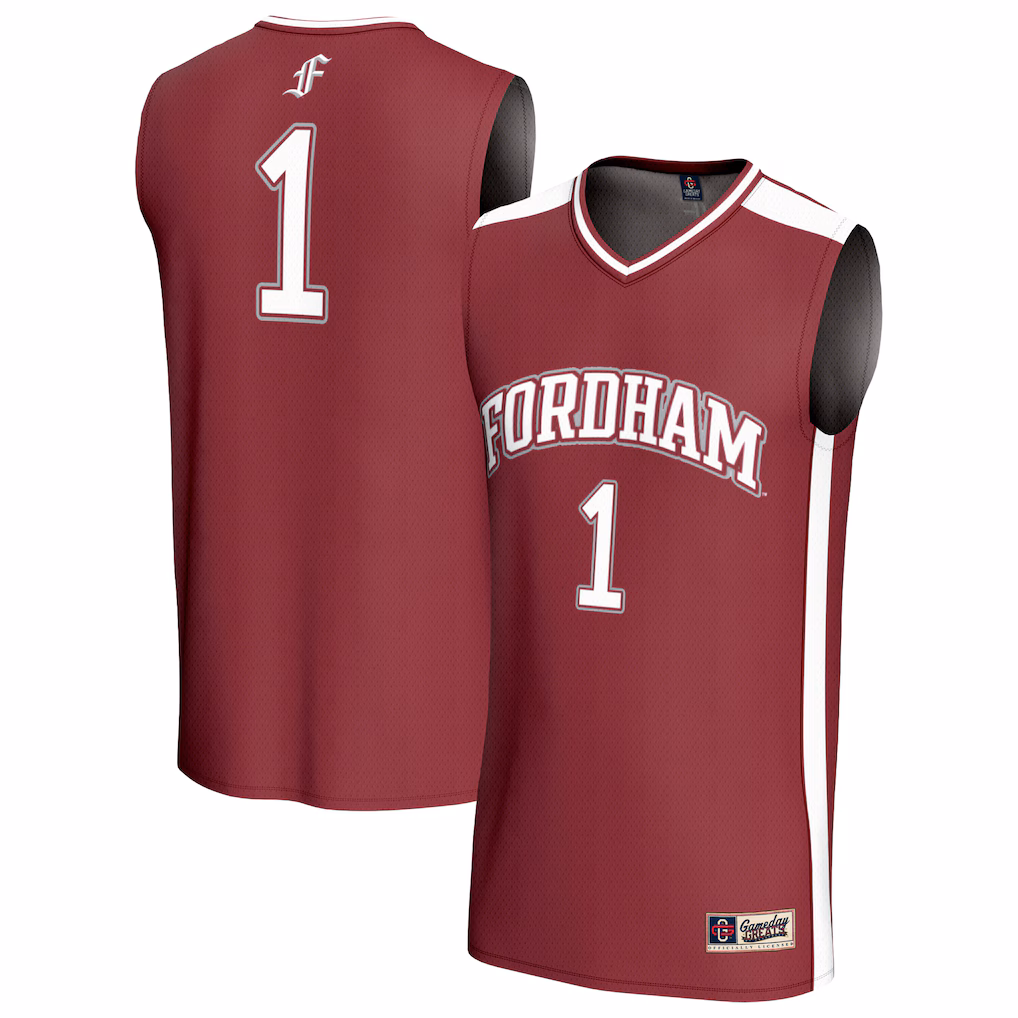 Youth GameDay Greats #1 Maroon Fordham Rams Lightweight Collegiate Basketball Fashion Jersey