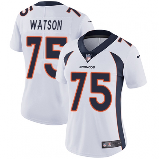Women's Nike Denver Broncos #75 Menelik Watson White Vapor Untouchable Limited Player NFL Jersey - Ujersey