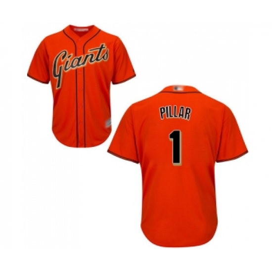 Men's San Francisco Giants #1 Kevin Pillar Replica Orange Alternate Cool Base Baseball Jersey - Ujersey