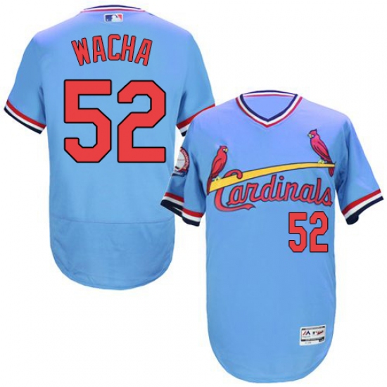 Men's Majestic St. Louis Cardinals #52 Michael Wacha Light Blue Flexbase Authentic Collection Cooperstown MLB Jersey - Ujersey