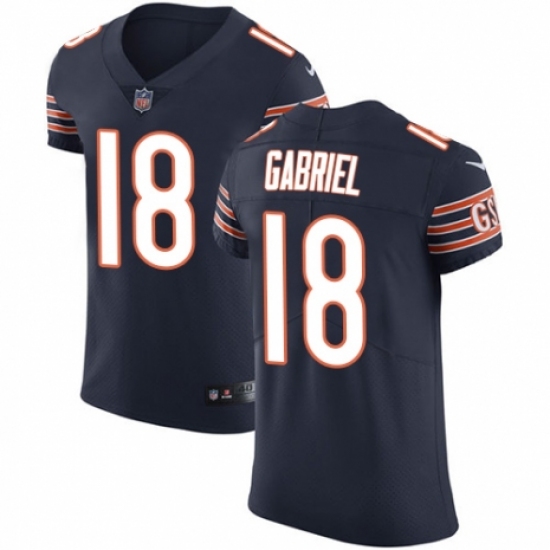 Men's Nike Chicago Bears #18 Taylor Gabriel Navy Blue Team Color Vapor Untouchable Elite Player NFL Jersey - Ujersey