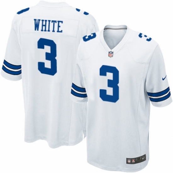 Men's Nike Dallas Cowboys #3 Mike White Game White NFL Jersey - Ujersey