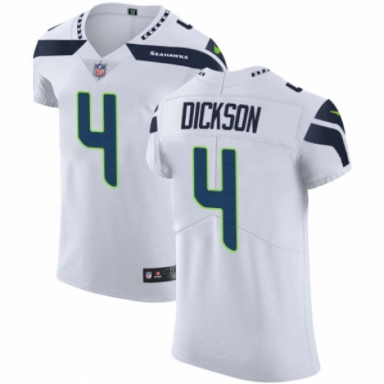 Men's Nike Seattle Seahawks #4 Michael Dickson White Vapor Untouchable Elite Player NFL Jersey - Ujersey