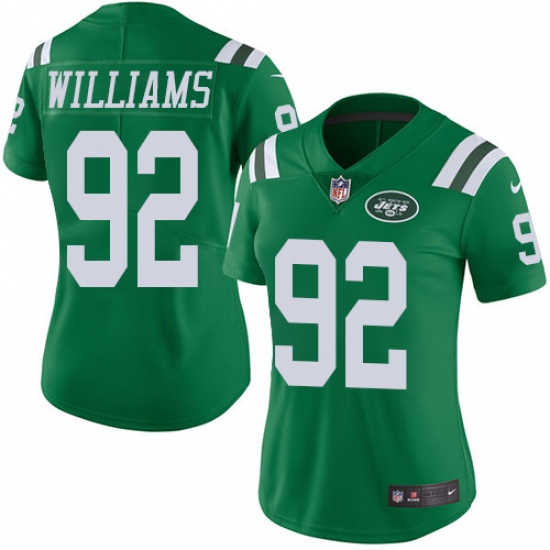 Women's Nike New York Jets #92 Leonard Williams Limited Green Rush Vapor Untouchable NFL Jersey - Ujersey