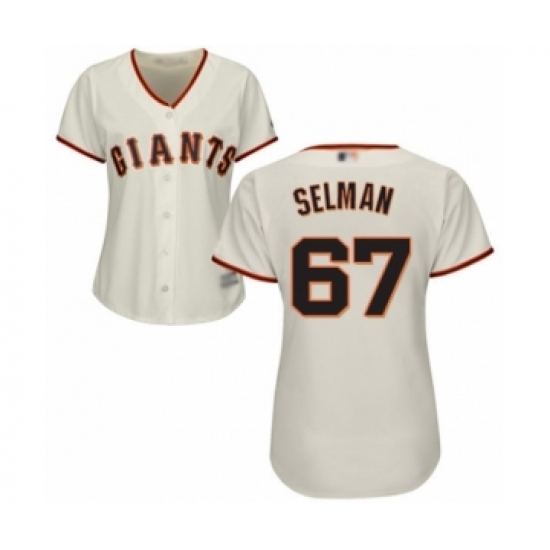 Women's San Francisco Giants #67 Sam Selman Authentic Cream Home Cool Base Baseball Player Jersey - Ujersey