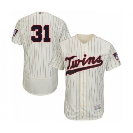 Men's Minnesota Twins #31 Devin Smeltzer Authentic Cream Alternate Flex Base Authentic Collection Baseball Player Jersey - Ujersey